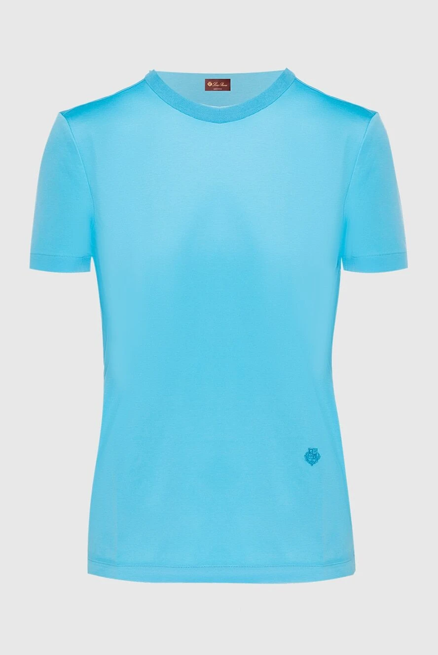 Loro Piana футболка из хлопка голубая женская голубая 168776 - фото 1