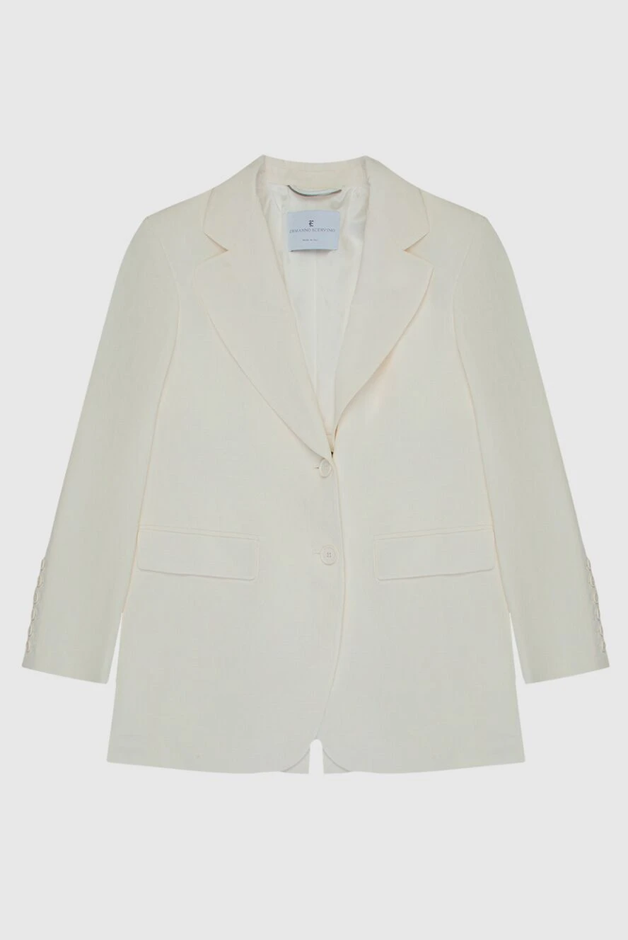 Ermanno Scervino жакет из вискозы и шелка белый женский 169042 - фото 1