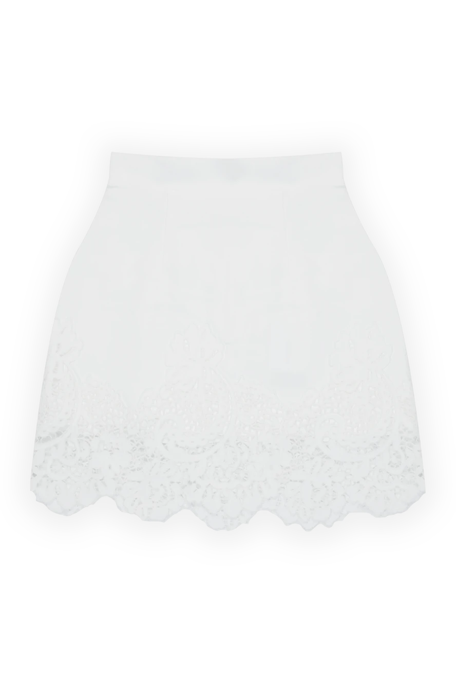 Ermanno Scervino юбка из ацетата и вискозы белая женская 169058 - фото 1