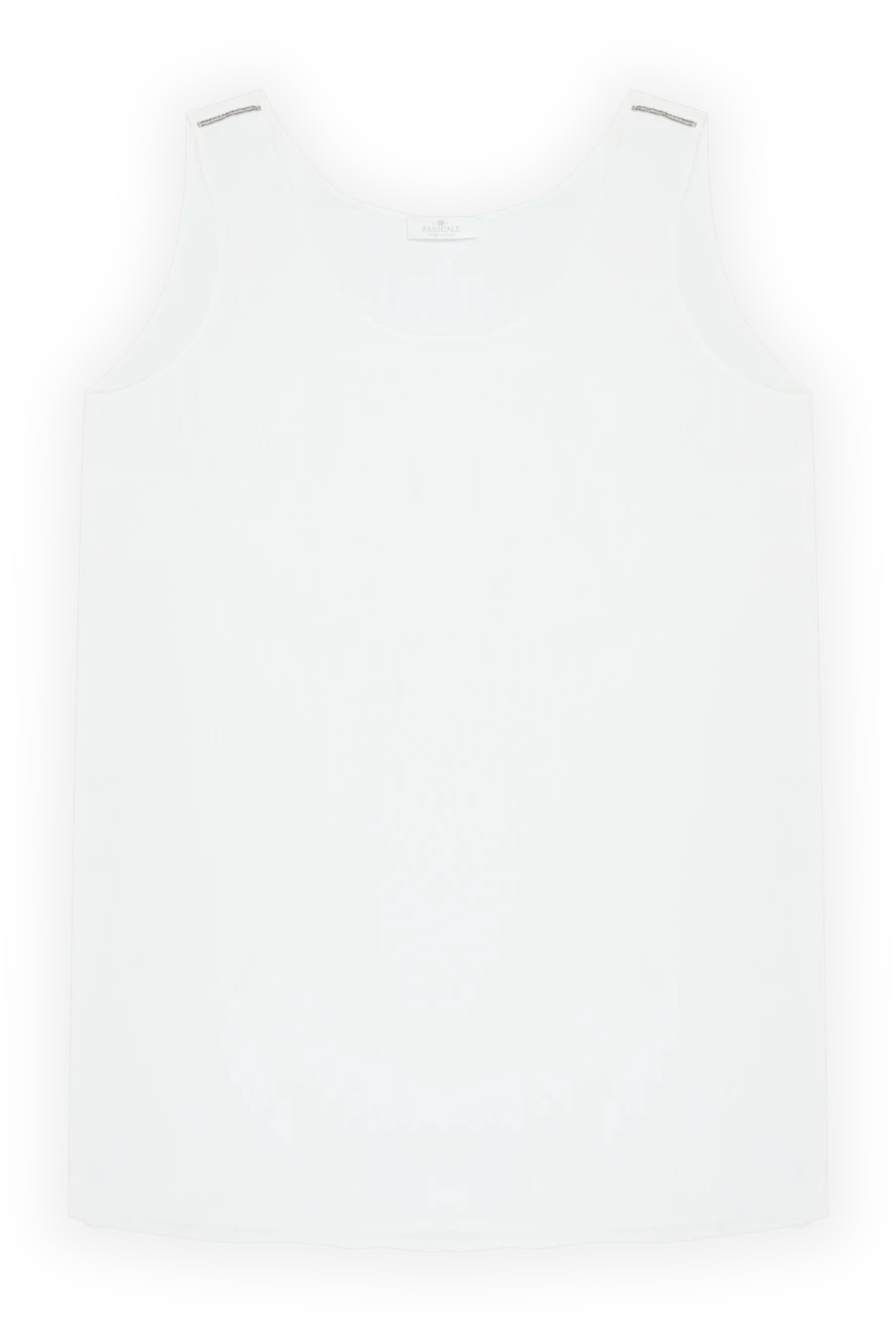 Panicale women's white top made of acrylic and silk 169078 - photo 1