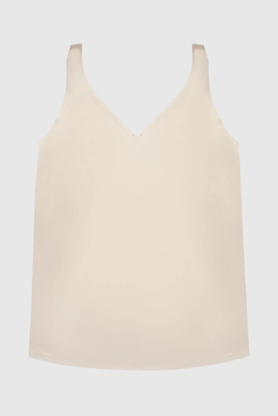Panicale women's beige top made of silk and elastane 169090 - photo 1