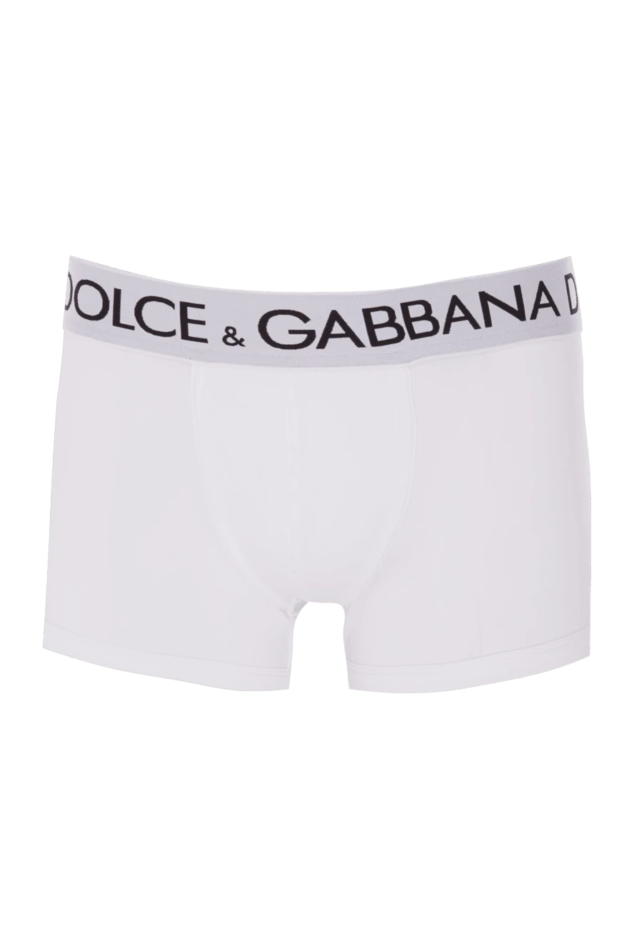 Dolce & Gabbana мужские белые трусы боксеры из хлопка и эластана 169579 - фото 1