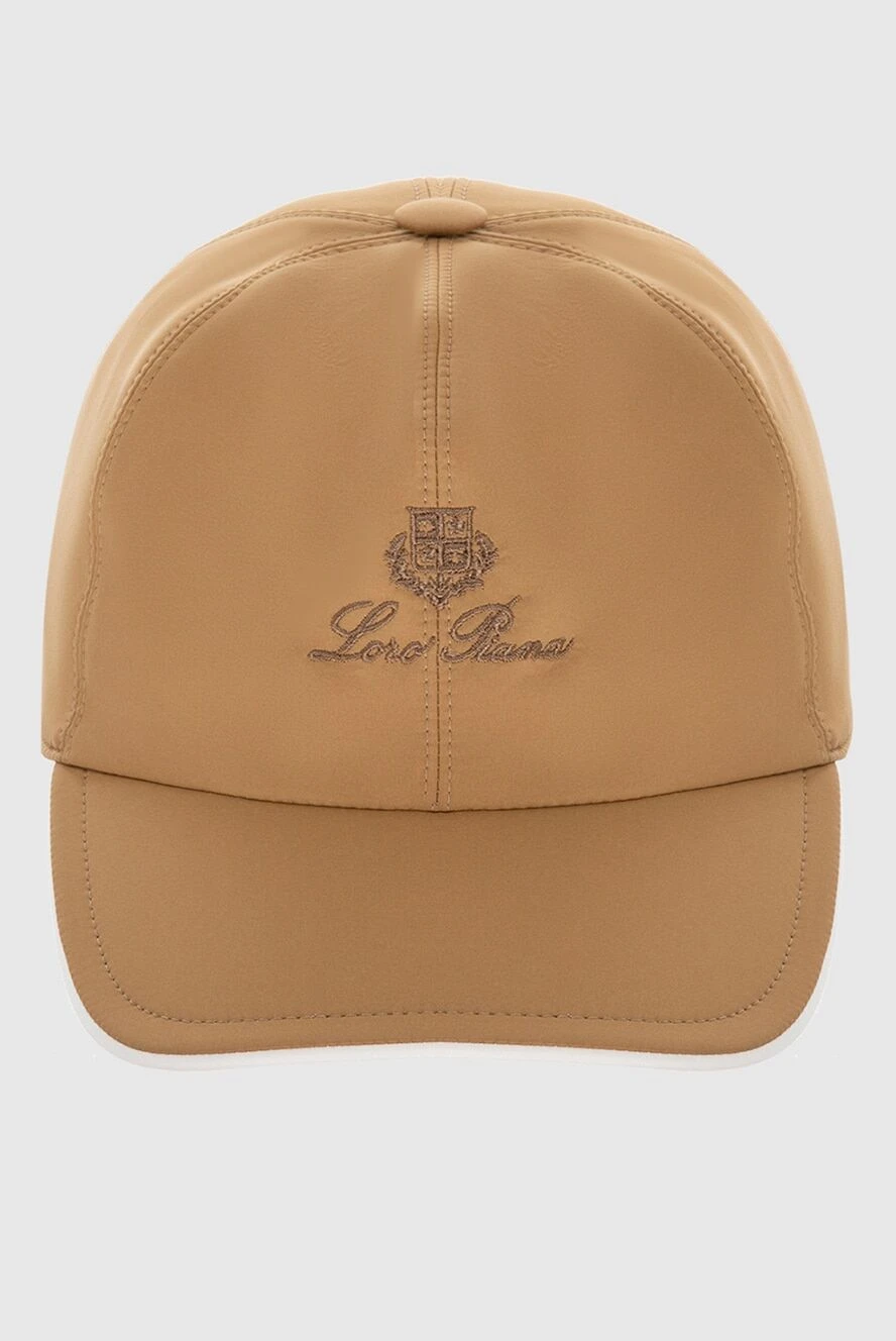 Loro Piana кепка песочно-желтая с контрастным вышитым логотипом мужская 169749 - фото 1