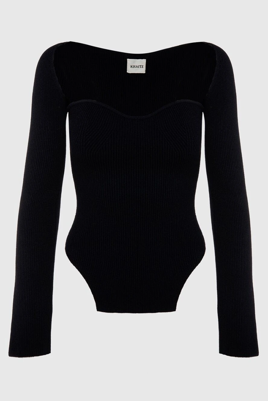 Khaite black viscose jumper for women 169801 - photo 1