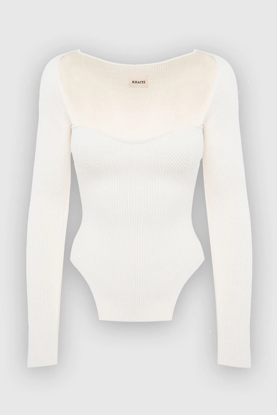 Khaite white viscose jumper for women 169805 - photo 1