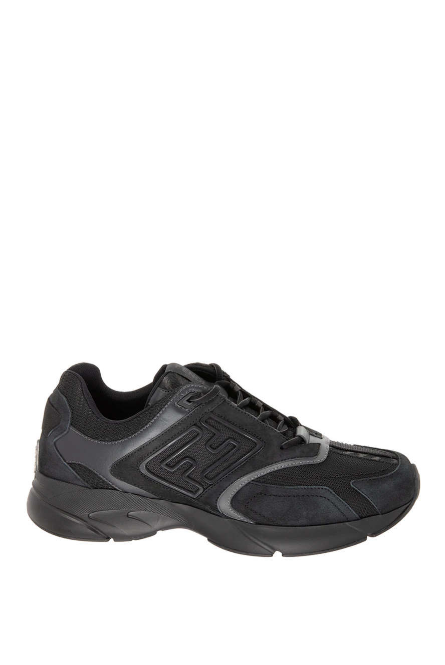 Fendi black leather and polyamide sneakers for men 170198 - photo 1