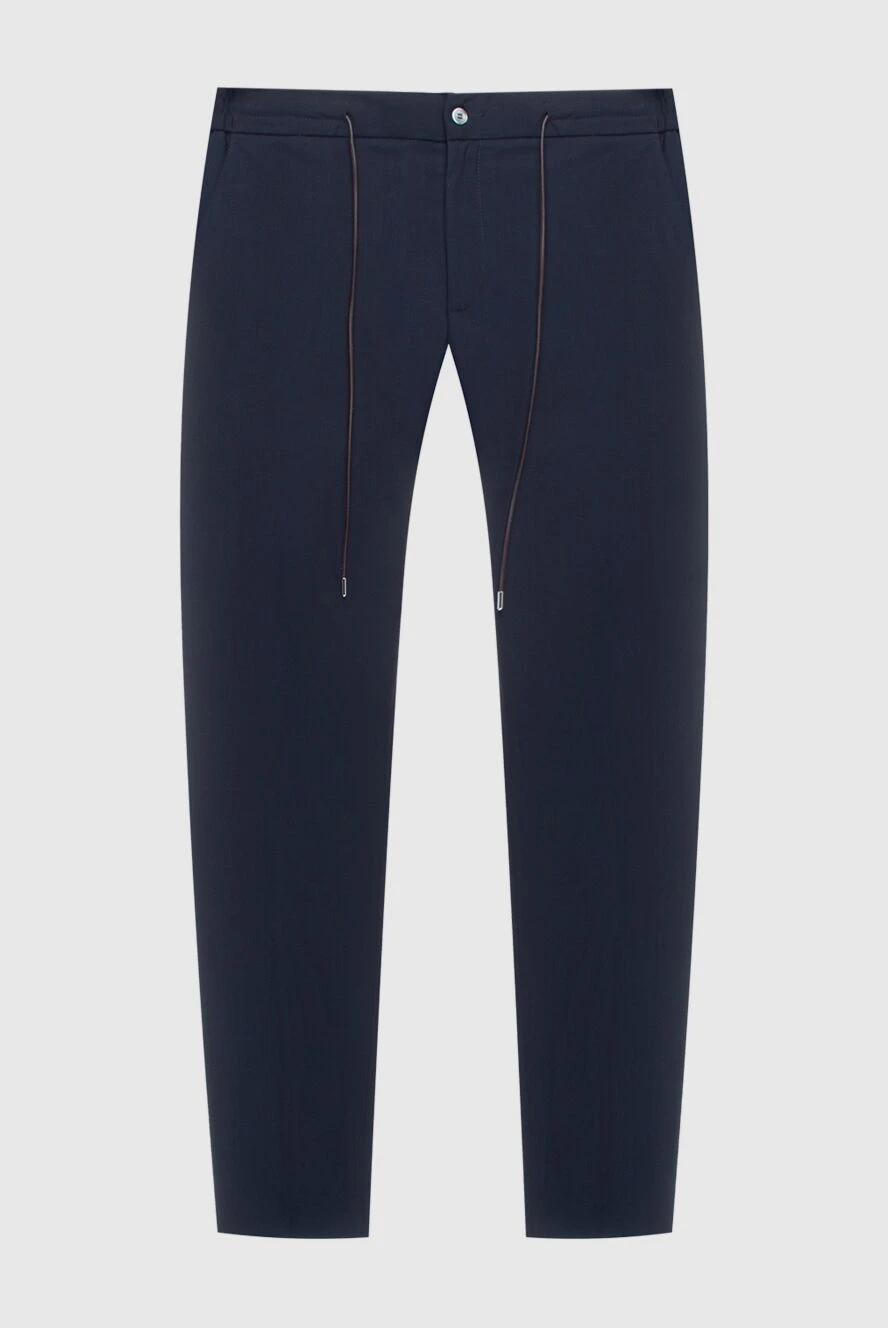 Tombolini men's blue wool pants 170420 - photo 1