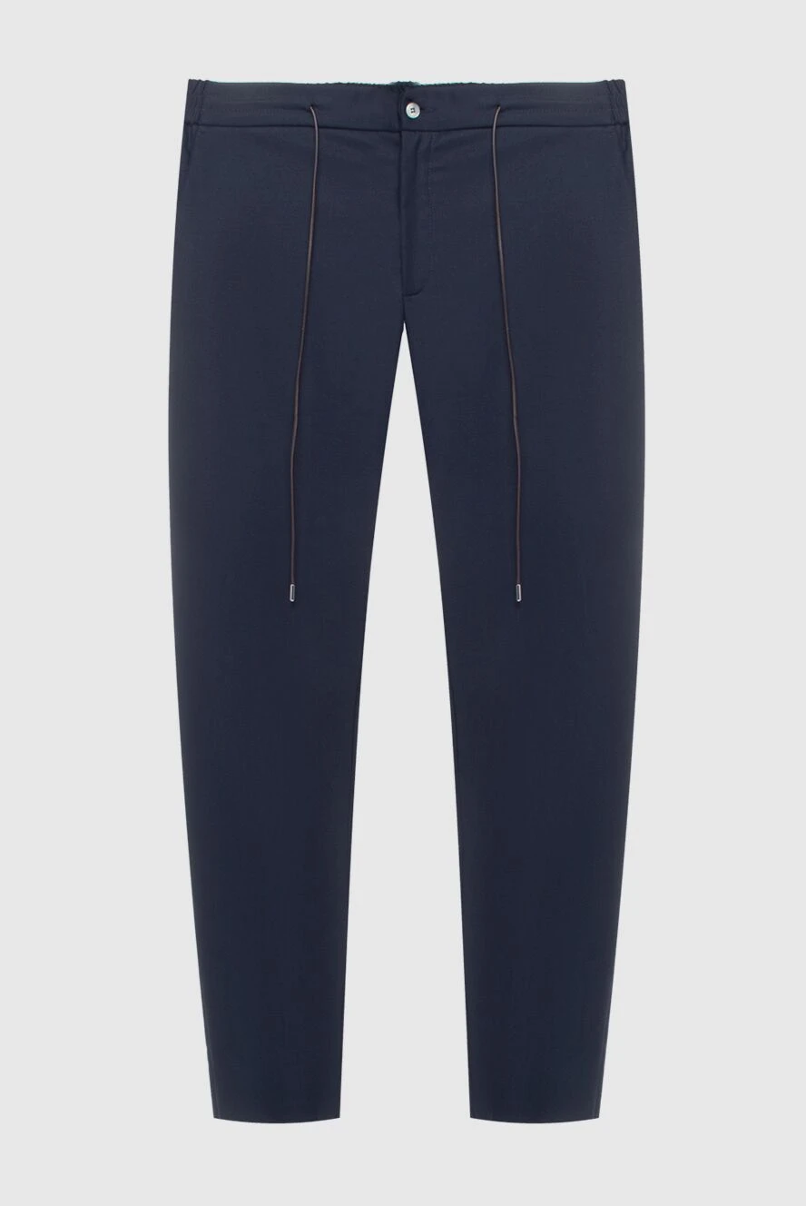 Tombolini men's blue wool pants 170423 - photo 1