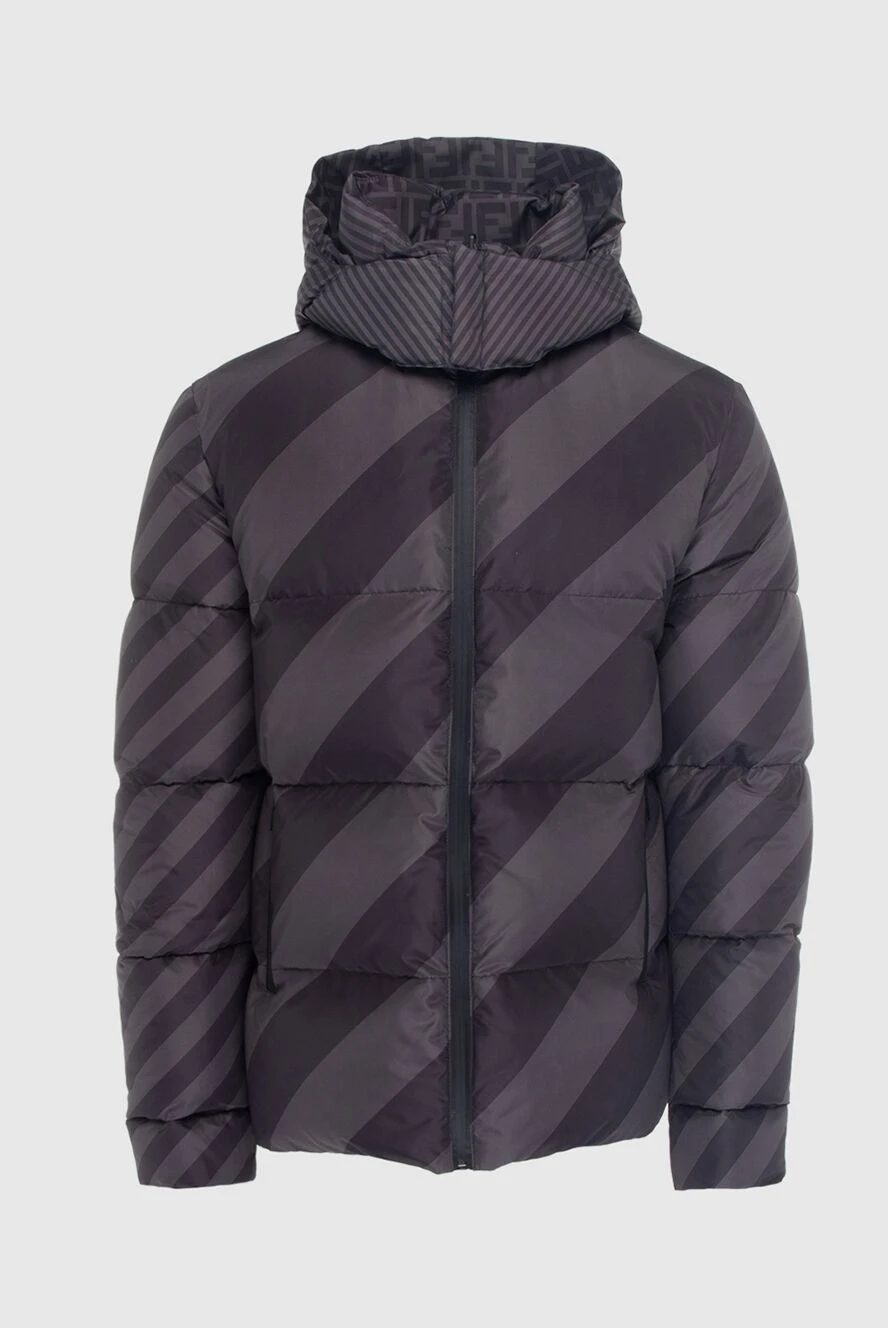 Fendi men's down jacket made of polyester gray 170557 - photo 1