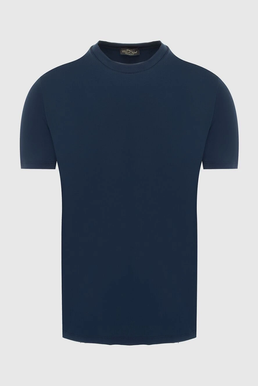 Cesare di Napoli blue cotton and elastane t-shirt for men 170959 - photo 1