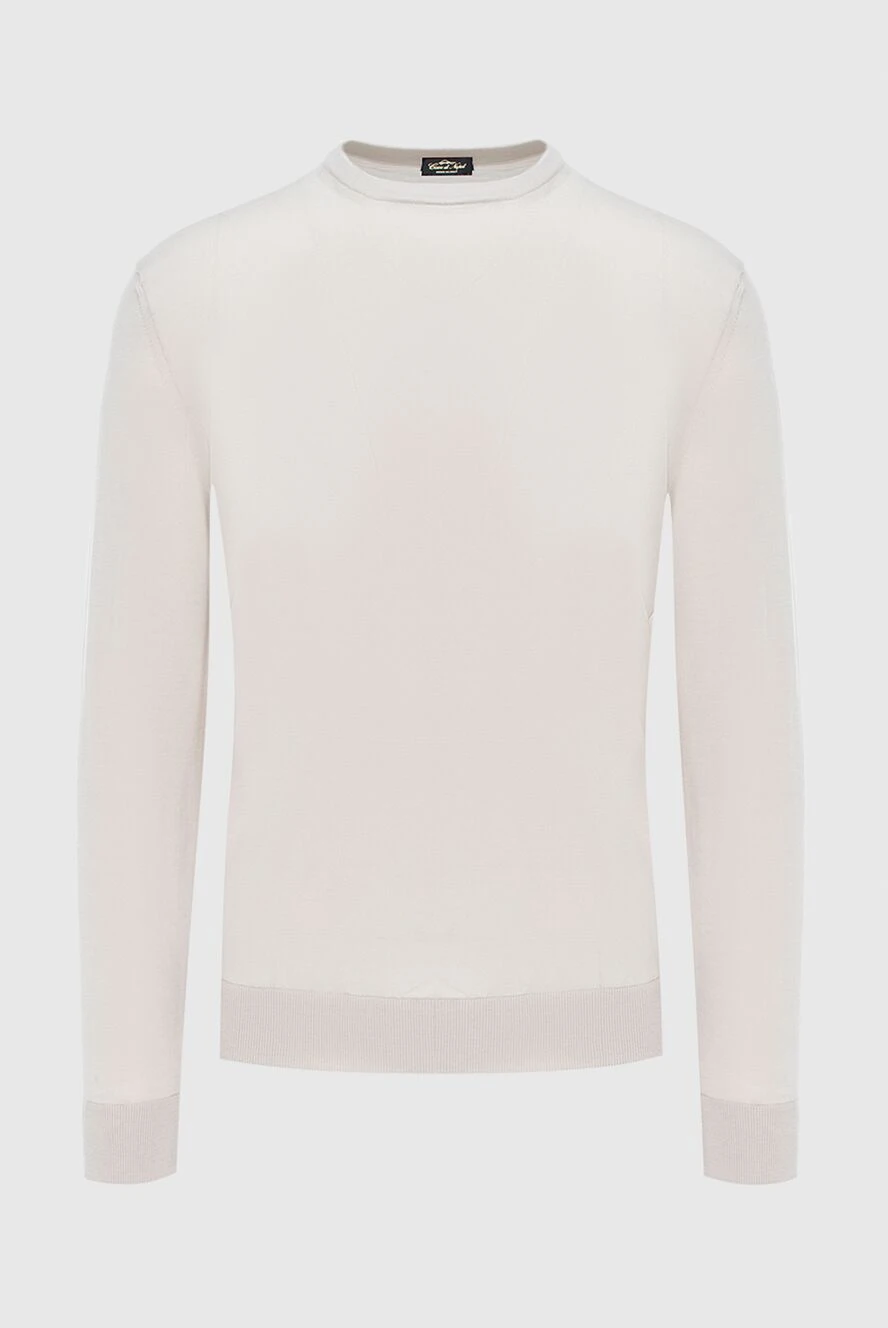 Cesare di Napoli basic white wool jumper for men 171223 - photo 1