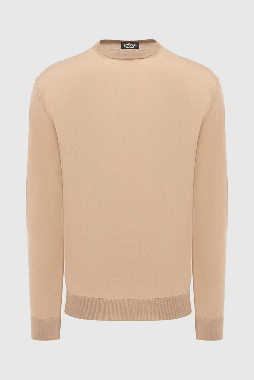 Cesare di Napoli basic beige wool jumper for men 171226 - photo 1