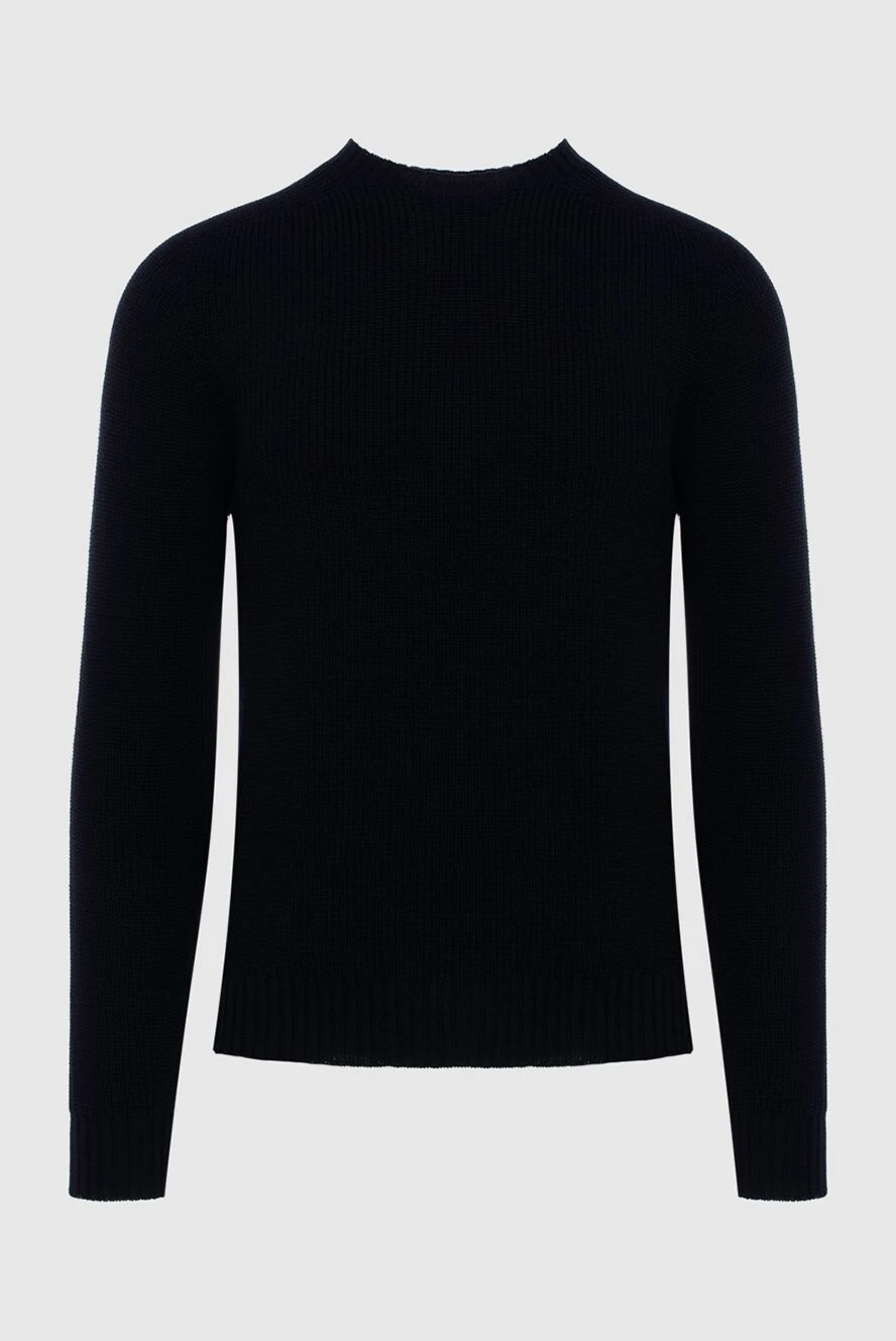 Gran Sasso black-blue wool sweater with a crew neck for men 171306 - photo 1