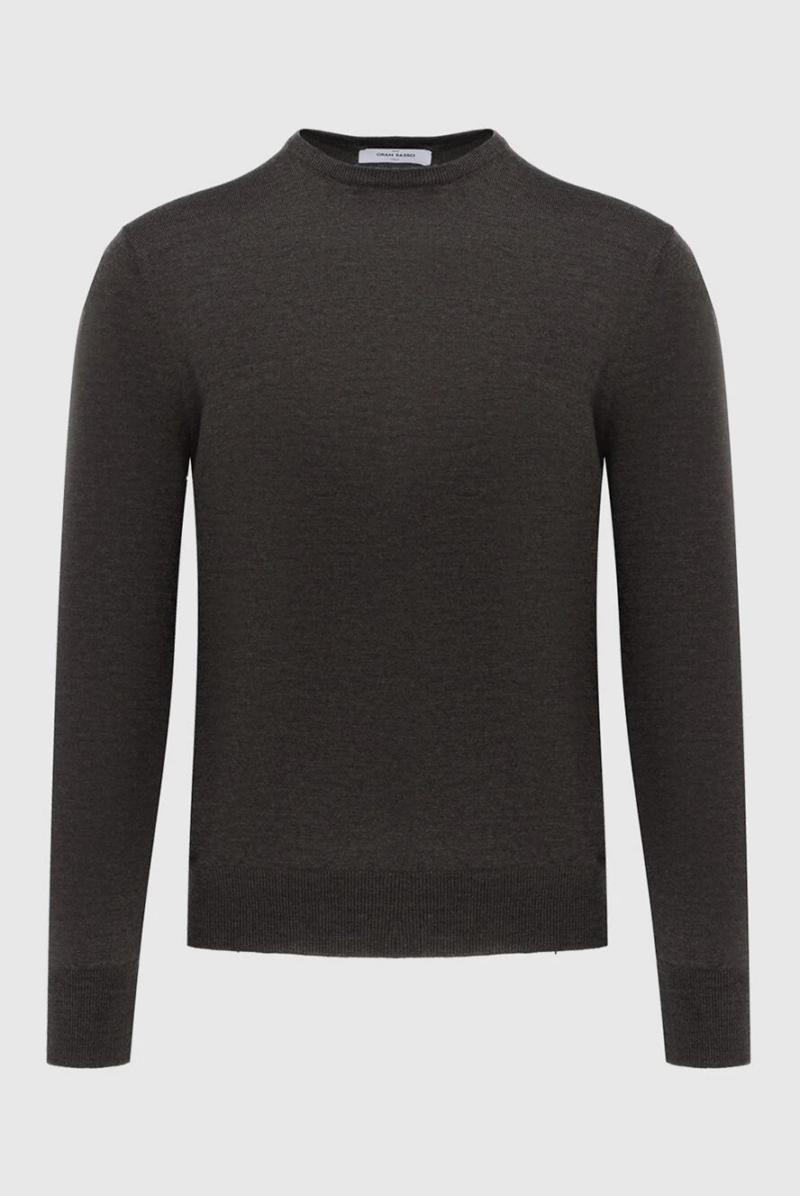 Gran Sasso dark brown wool sweater classic men's 171350 - photo 1