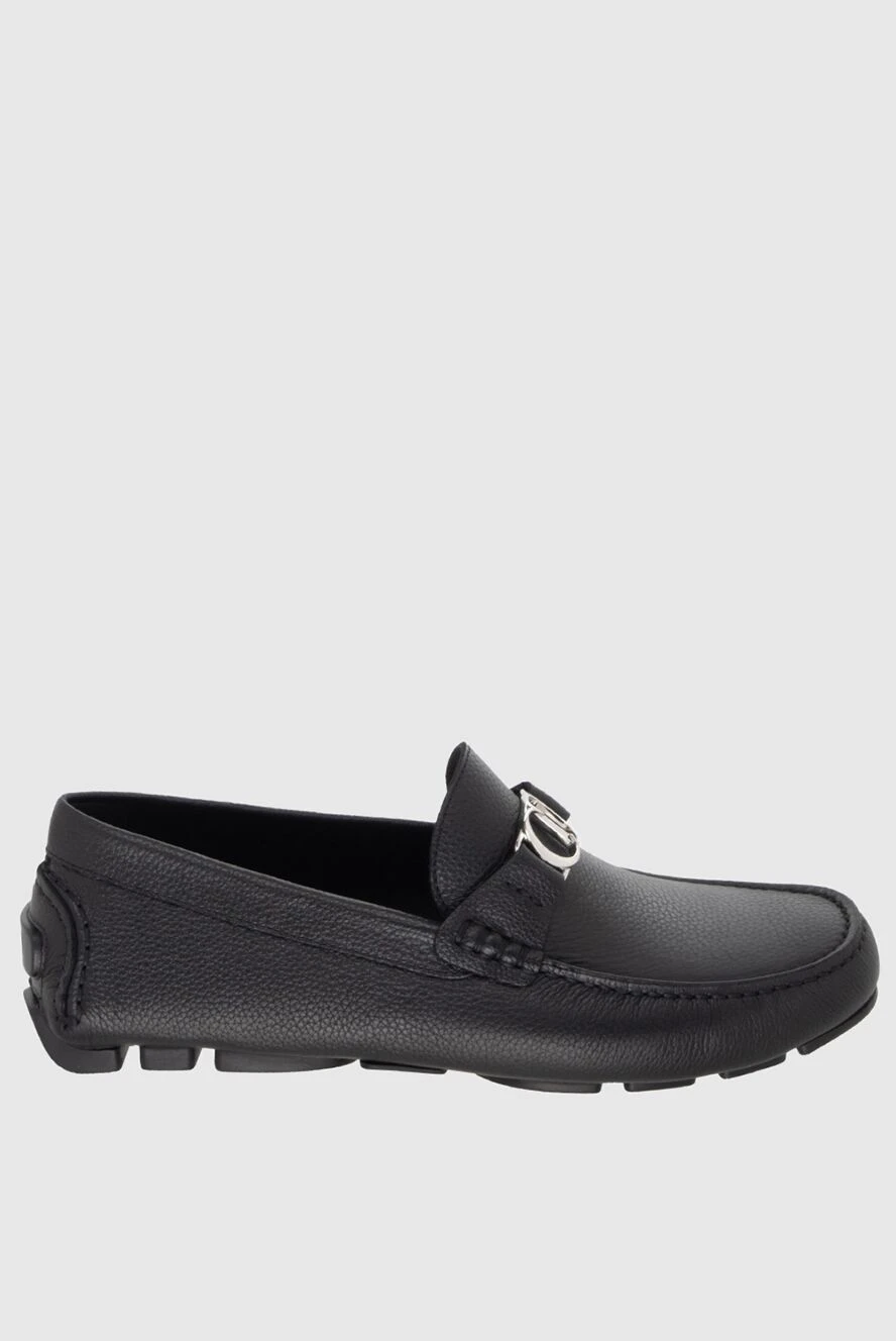 Dior мокасини чоловічі зі шкіри чорні 171382 - фото 1