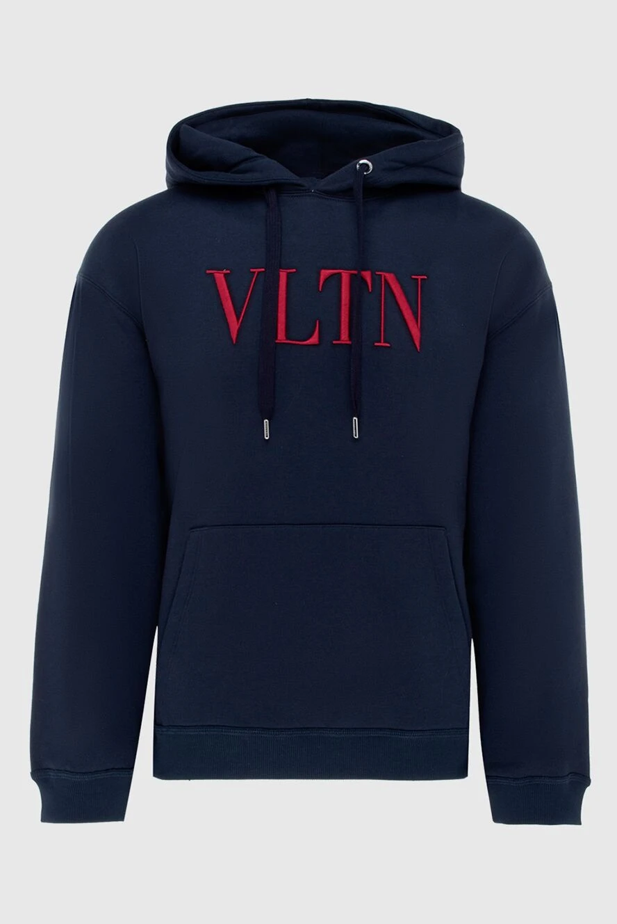 Valentino худі чоловіче з бавовни та поліаміду синій 171462 - фото 1