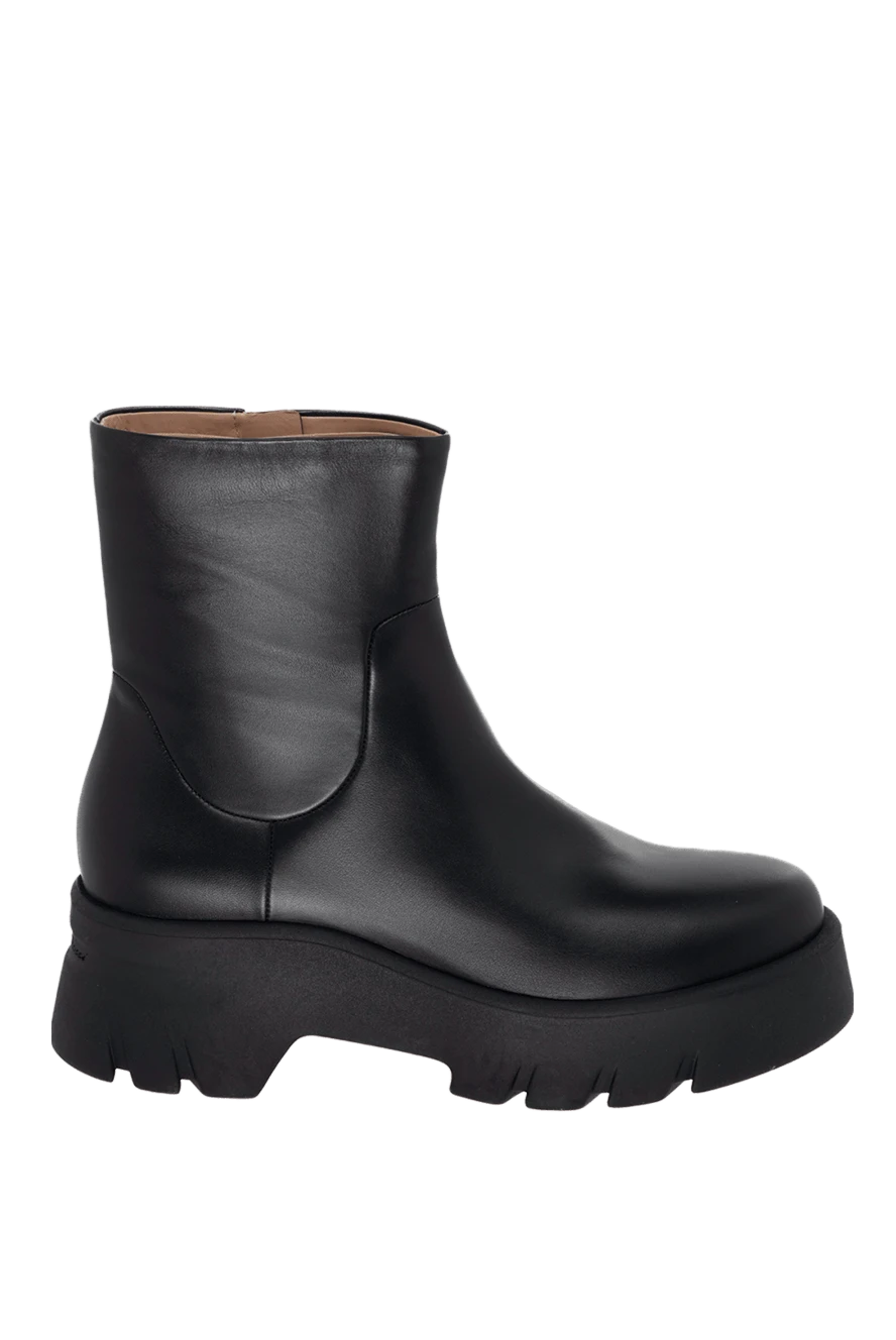 Gianvito Rossi black leather boots with chunky lug sole women's 171671 - photo 1