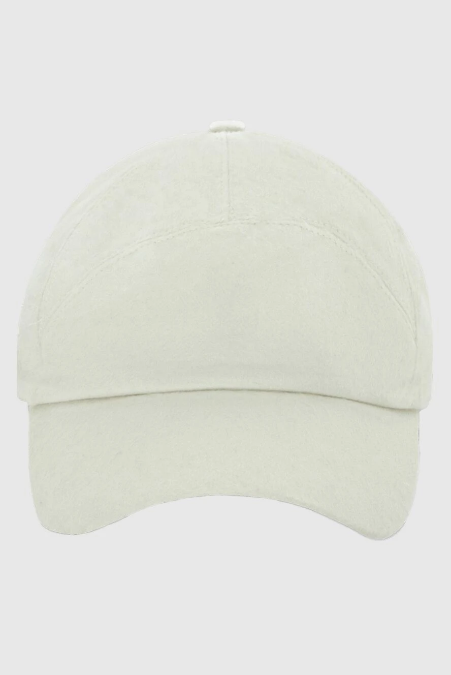 Kiton white cashmere cap with embossed seam on front panel for men 171832 - photo 1