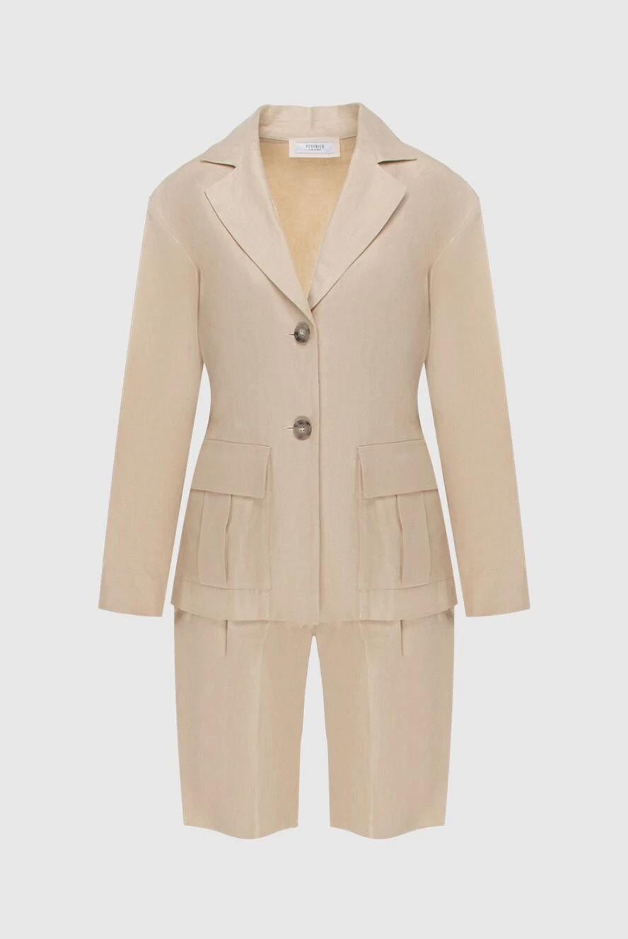 Peserico beige linen suit with shorts for women 171891 - photo 1