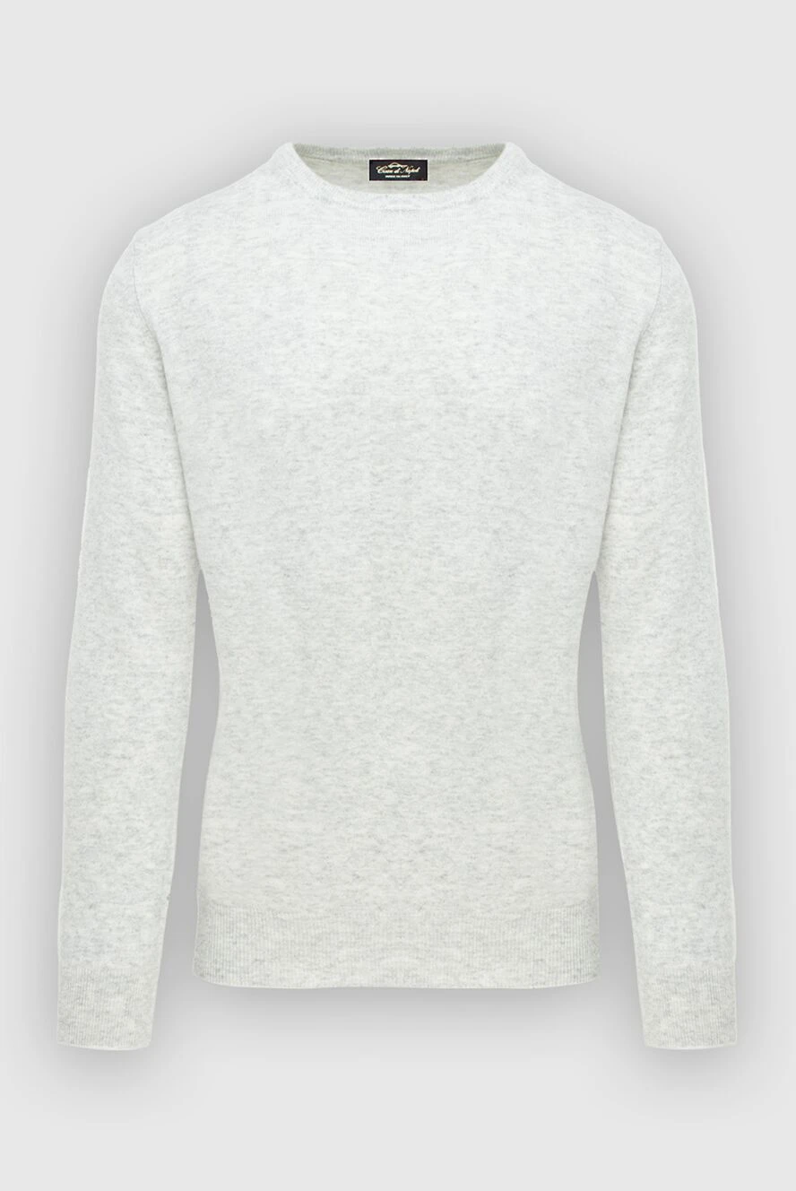 Cesare di Napoli white cashmere jumper with speckles for men 171910 - photo 1