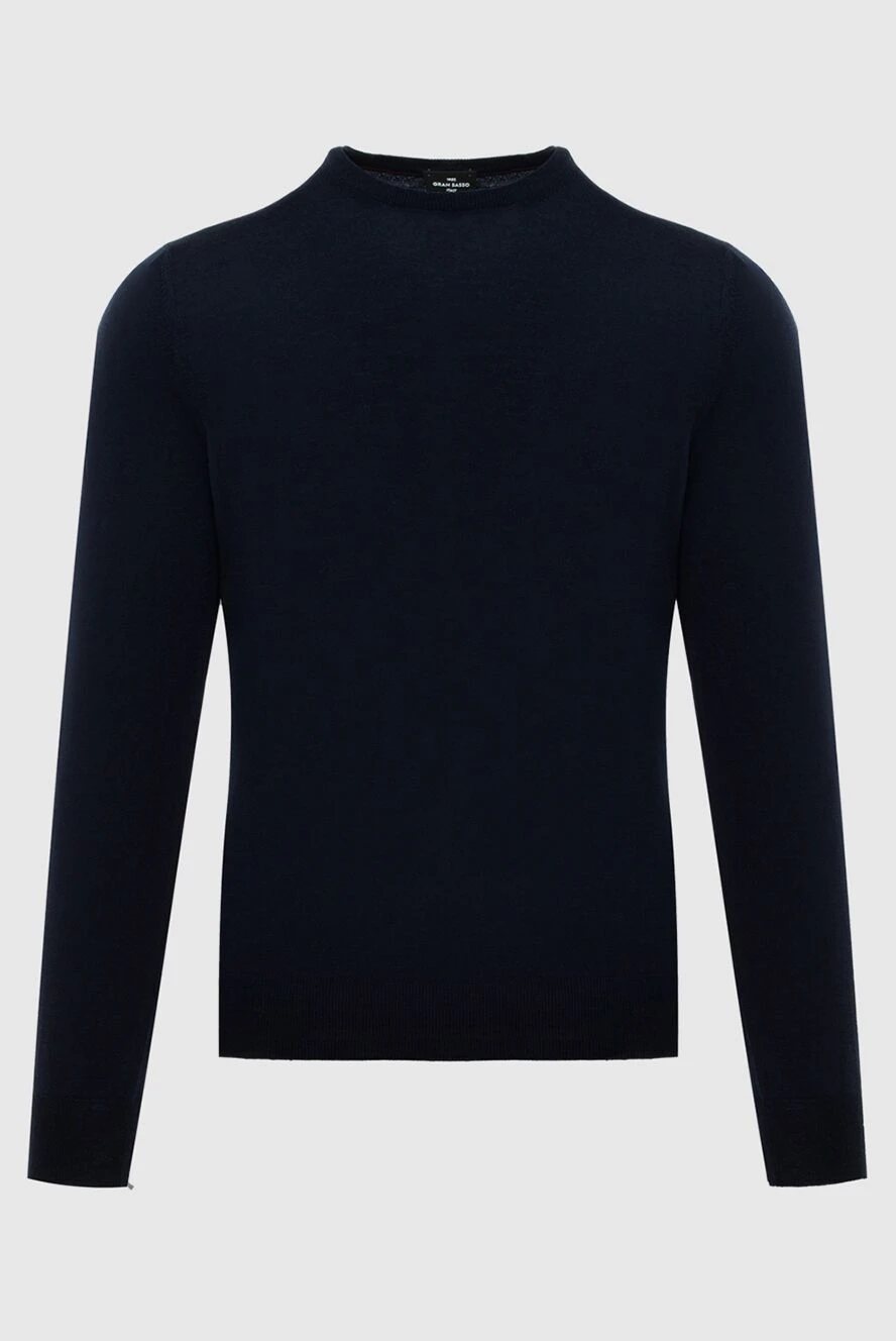 Gran Sasso blue fitted ribbed wool sweater men's 172090 - photo 1