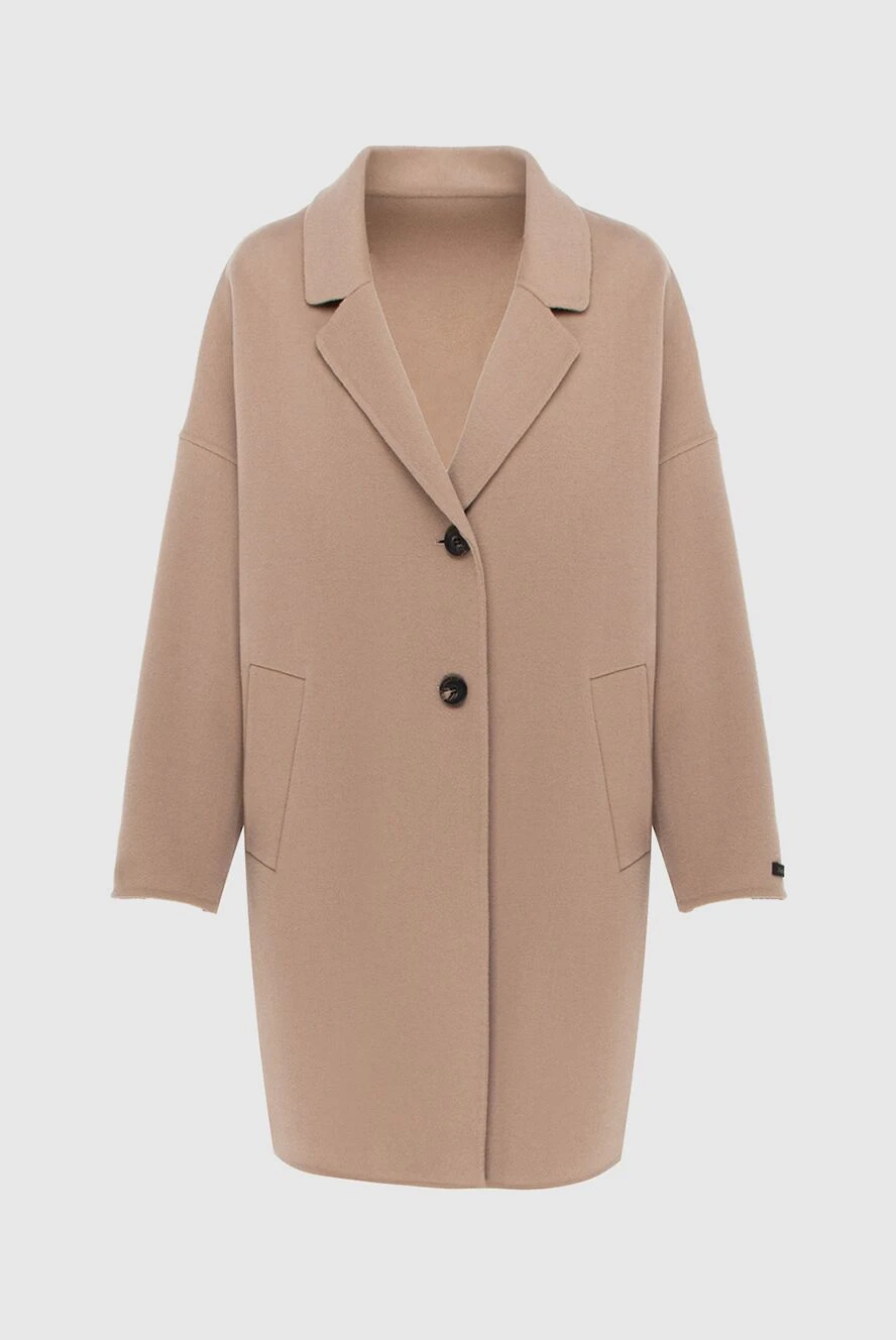 Peserico women's beige wool and cashmere coat 172133 - photo 1