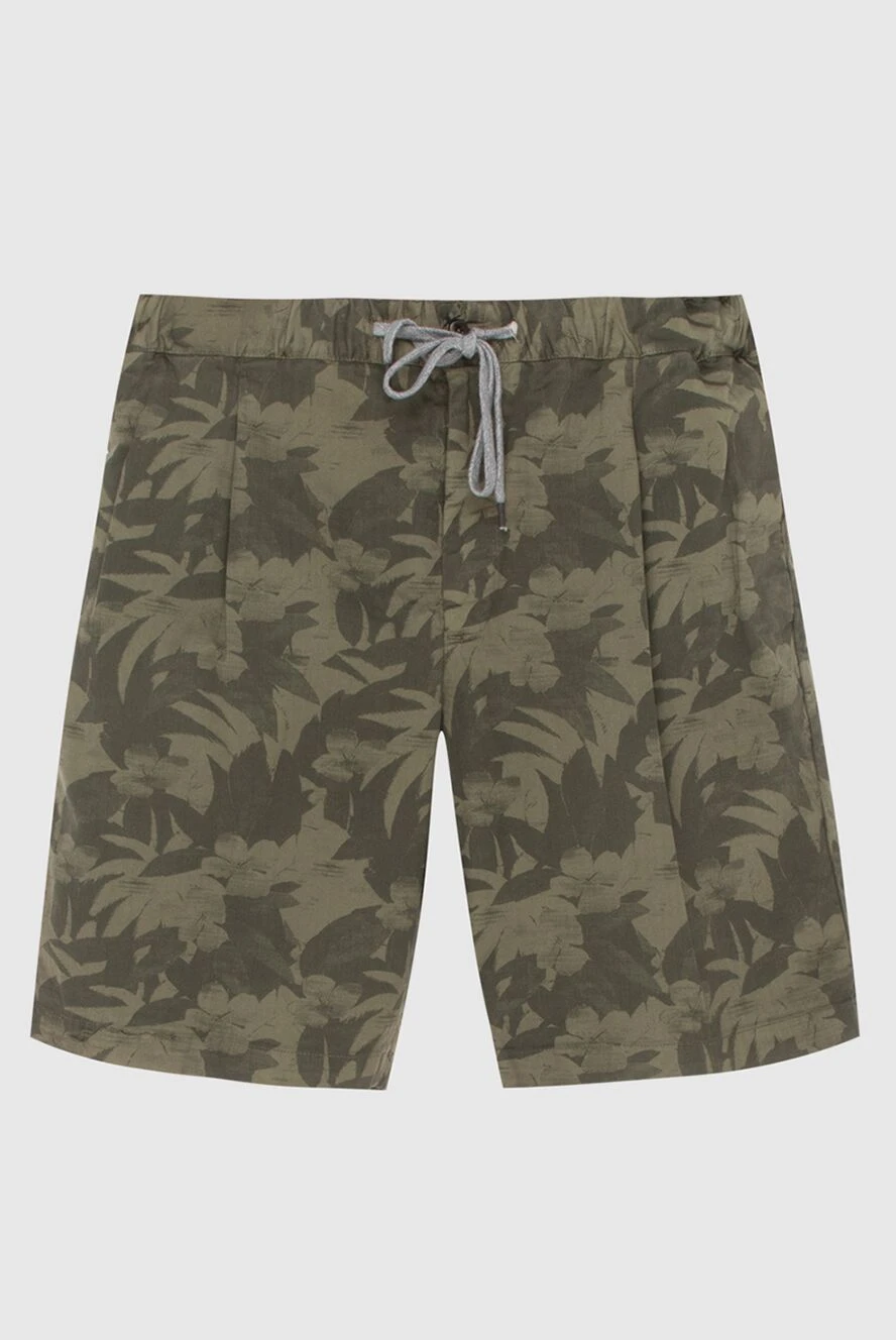 PT01 (Pantaloni Torino) шорты мужские хлопковые зеленые 172786 - фото 1