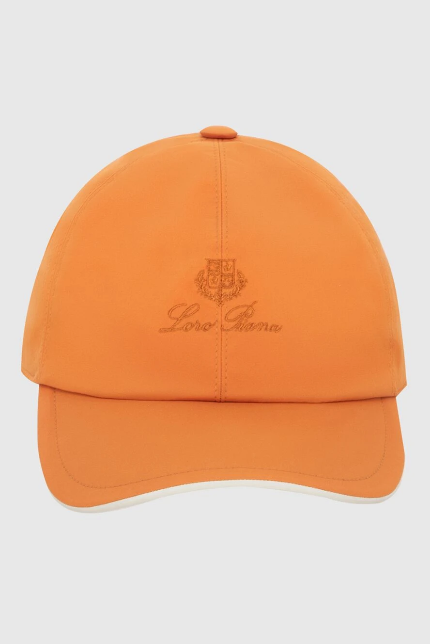 Loro Piana кепка помаранчева з вишитим логотипом чоловіча 172986 - фото 1