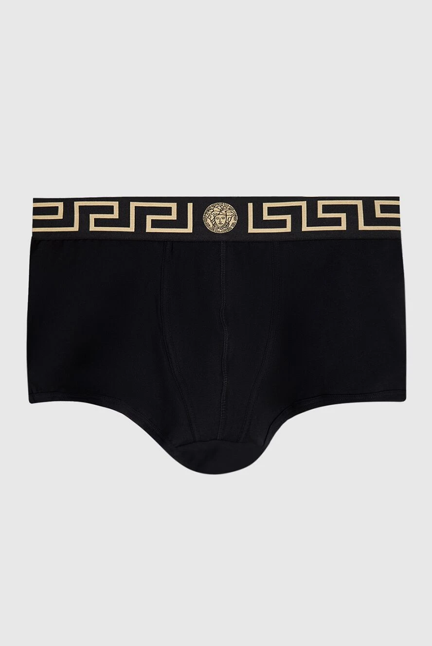Versace трусы брифы из хлопка и эластана черные мужские 173173 - фото 1