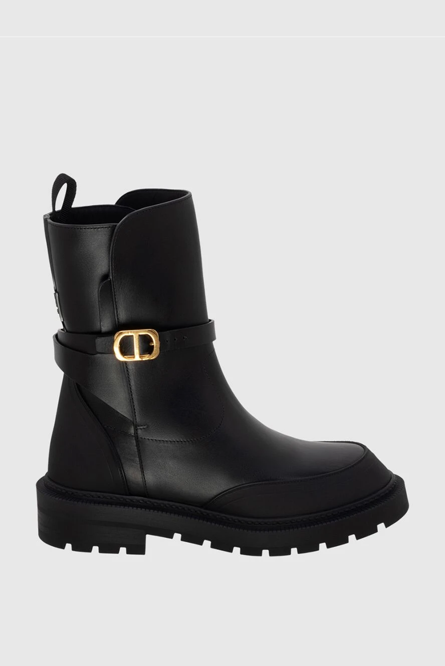 Dior ботинки-ботильоны черные женские с ремешком cd 173320 - фото 1