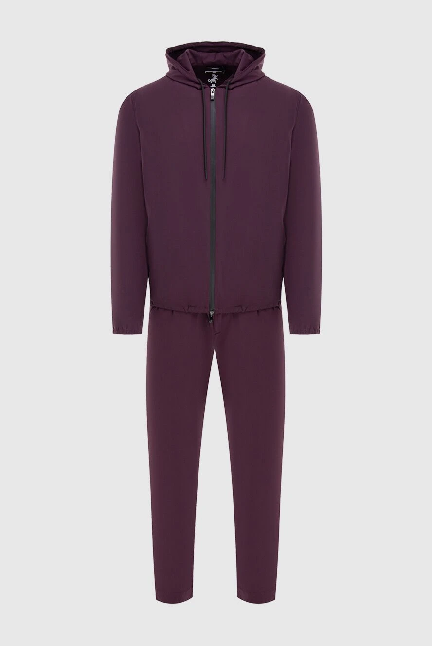 Tombolini men's sports suit made of burgundy polyamide and elastane. 173381 - photo 1