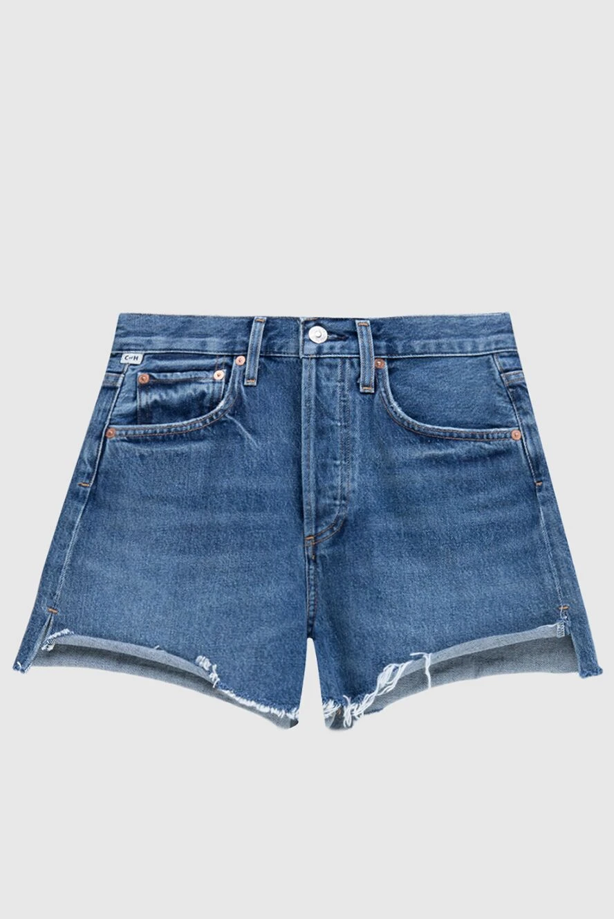 Citizens of Humanity blue denim shorts with raw hems women's 173392 - photo 1