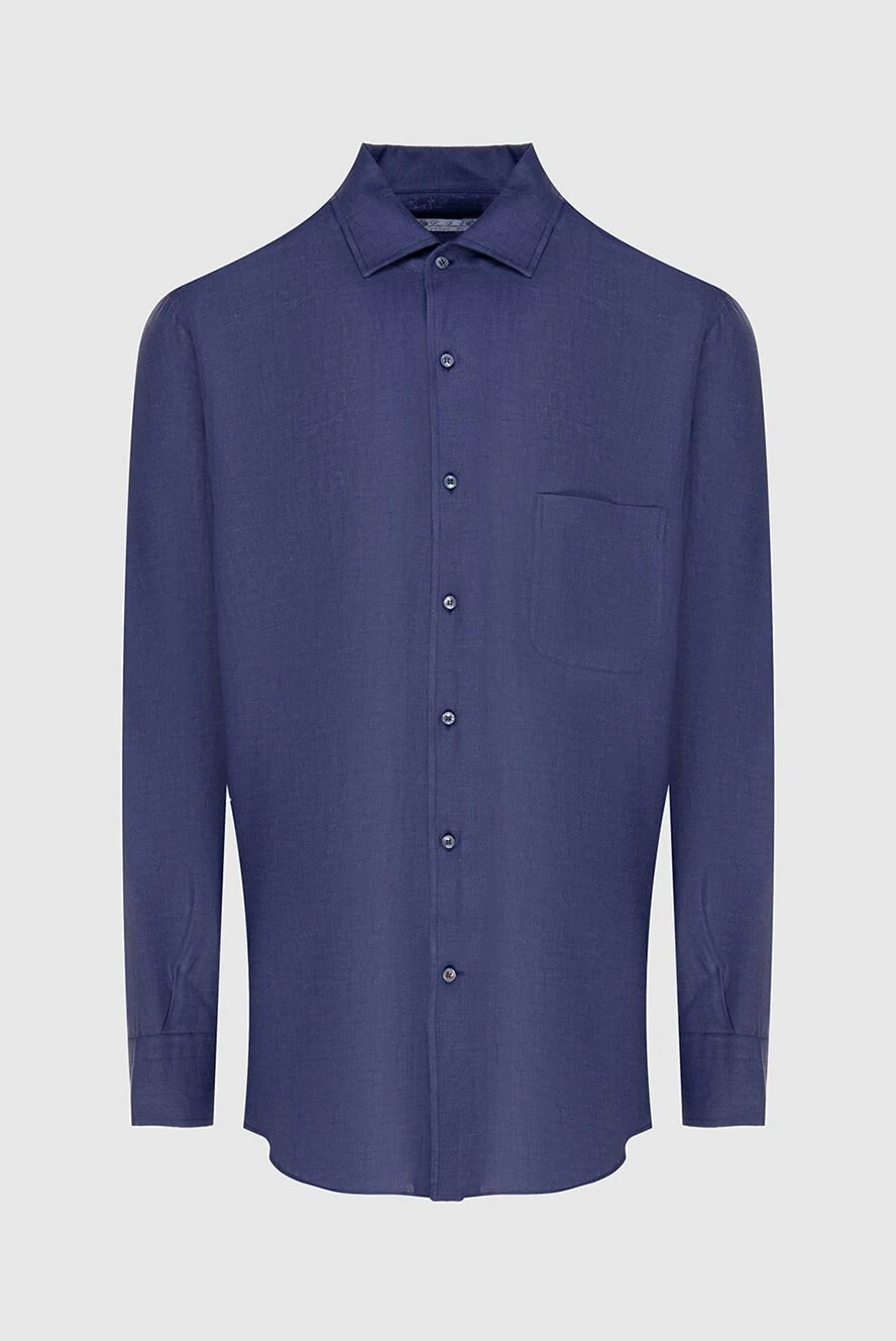 Loro Piana рубашка из хлопка фиолетовая мужская фиолетовая 173468 - фото 1