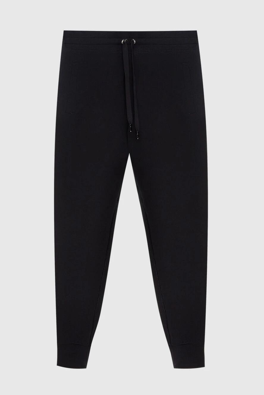 Dolce & Gabbana штаны спортивные джоггеры черные хлопковые мужские 173572 - фото 1