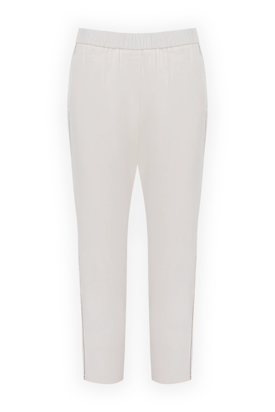 Peserico beige cropped pants with an elastic waistband women's 173591 - photo 1