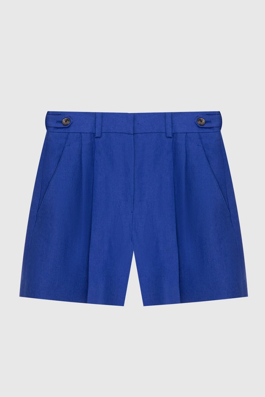 Loro Piana шорти-бермуди фіолетові жіночі з льону 173700 - фото 1