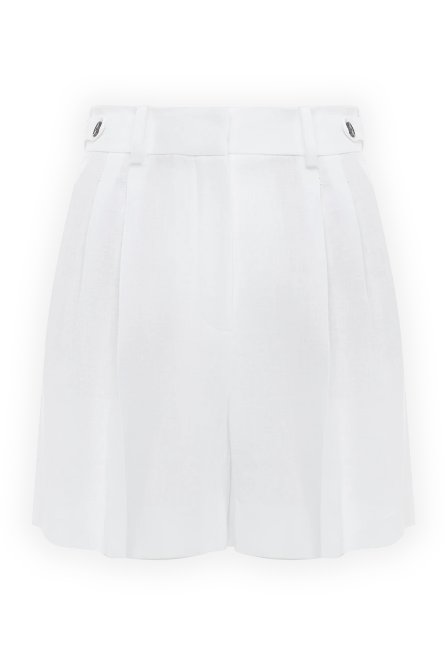 Loro Piana шорти прямого крою льняні білі жіночі 173703 - фото 1