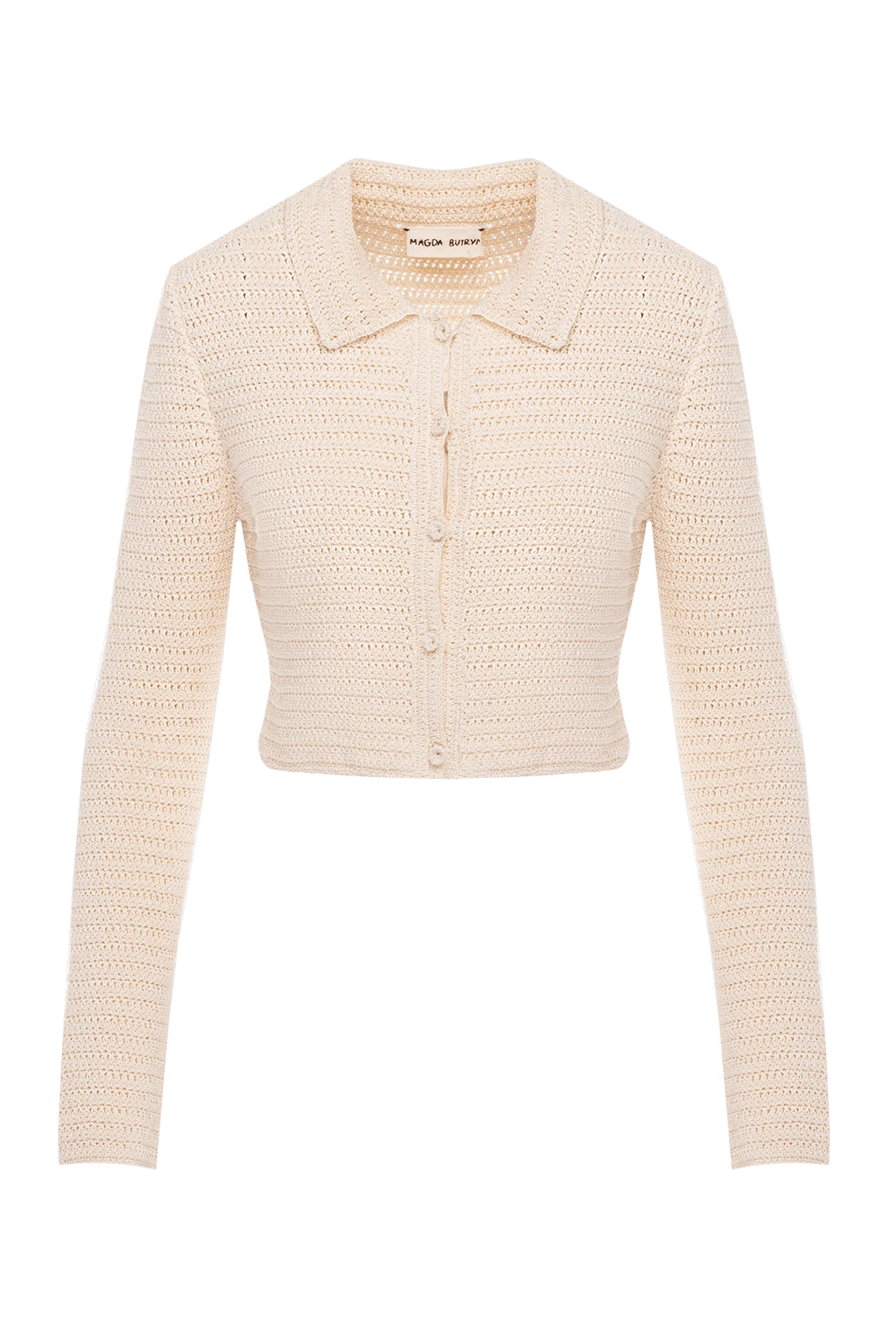 Magda Butrym crocheted cropped jacket beige for women 173707 - photo 1