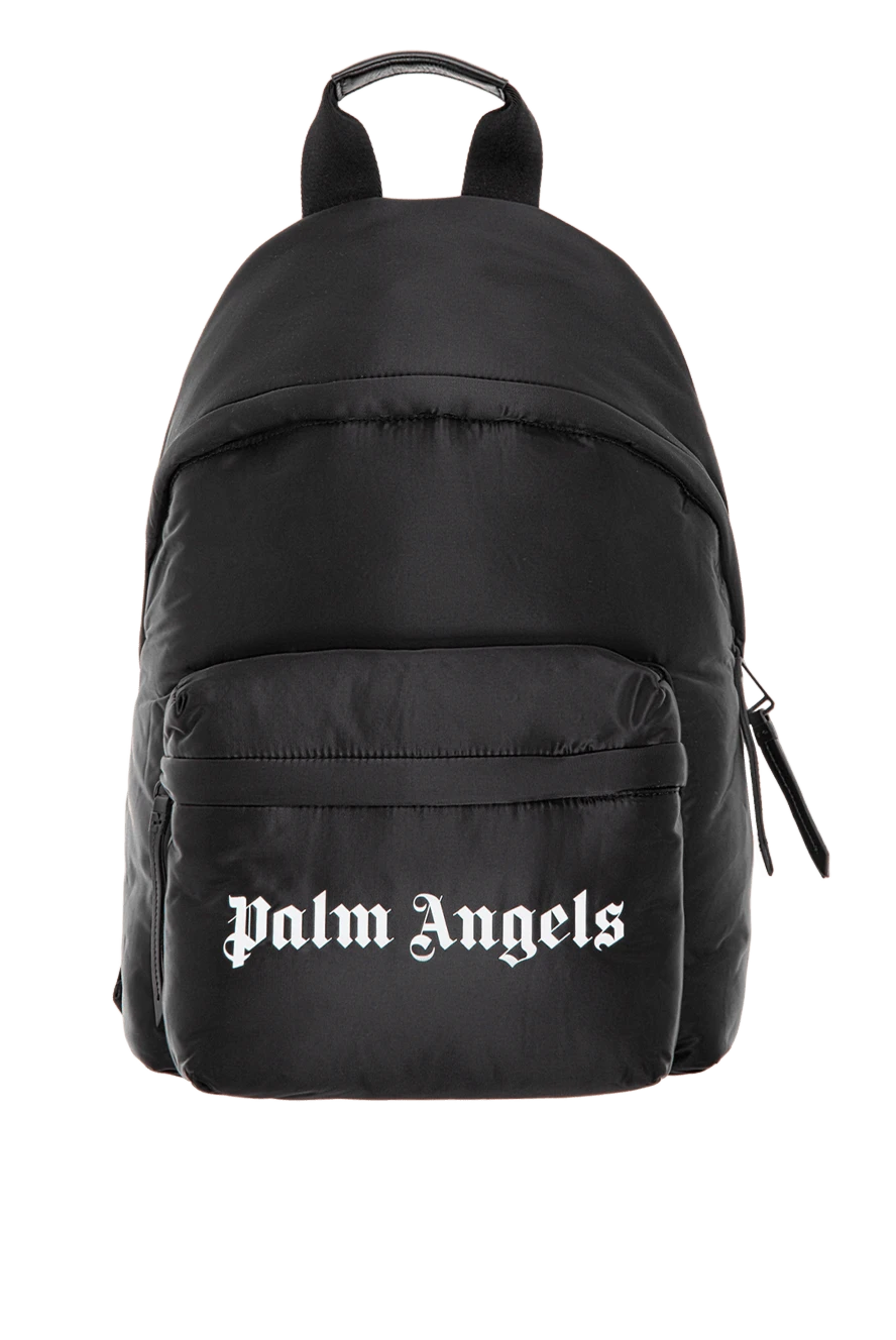 Palm Angels рюкзак чоловічий чорний з білим логотипом 174074 - фото 1