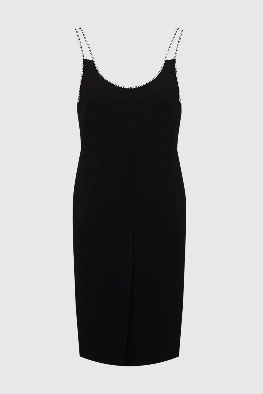 Celine black women's midi dress with rhinestone straps 174164 - photo 1