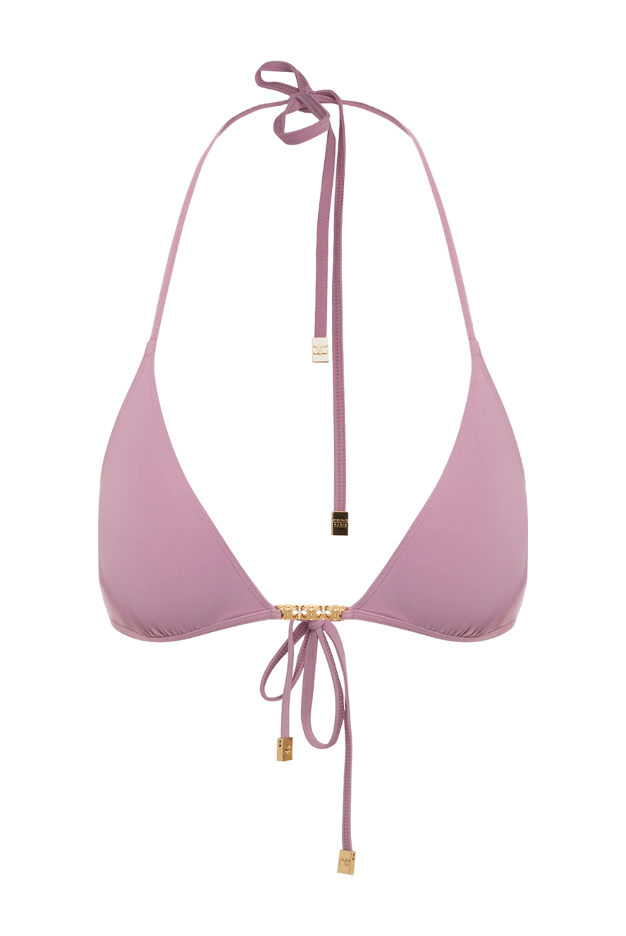 Celine swimsuit top for women pink with a gilded chain 174171 - photo 1