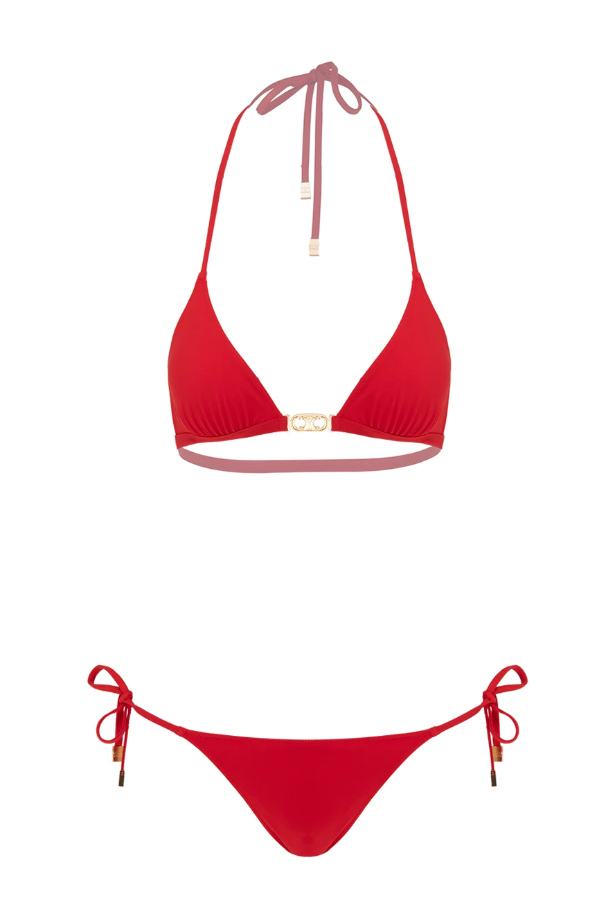 Celine women's red two-piece swimsuit with logo 174173 - photo 1