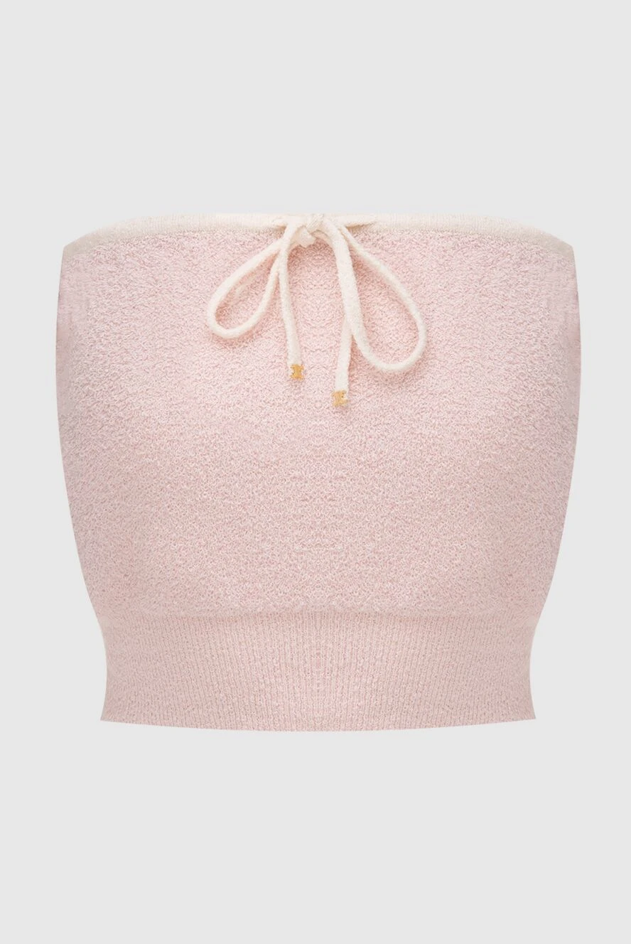 Celine women's pink top with open shoulders 174175 - photo 1