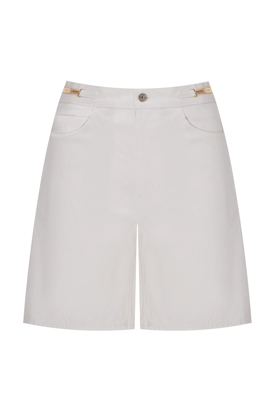 Celine women's white shorts with gilded chains 174179 - photo 1