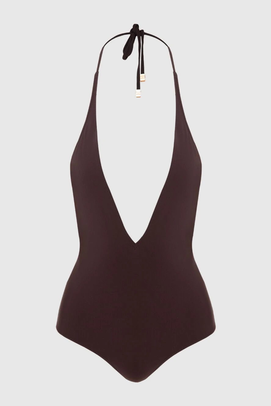Celine women's swimsuit brown with a v-neckline 174186 - photo 1