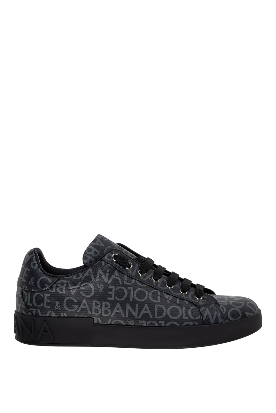 Dolce & Gabbana сникеры из хлопка и полиэстера черные мужские 174272 - фото 1