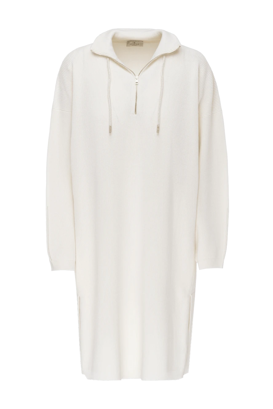Panicale white dress with collar zipper and drawstring women's 174328 - photo 1