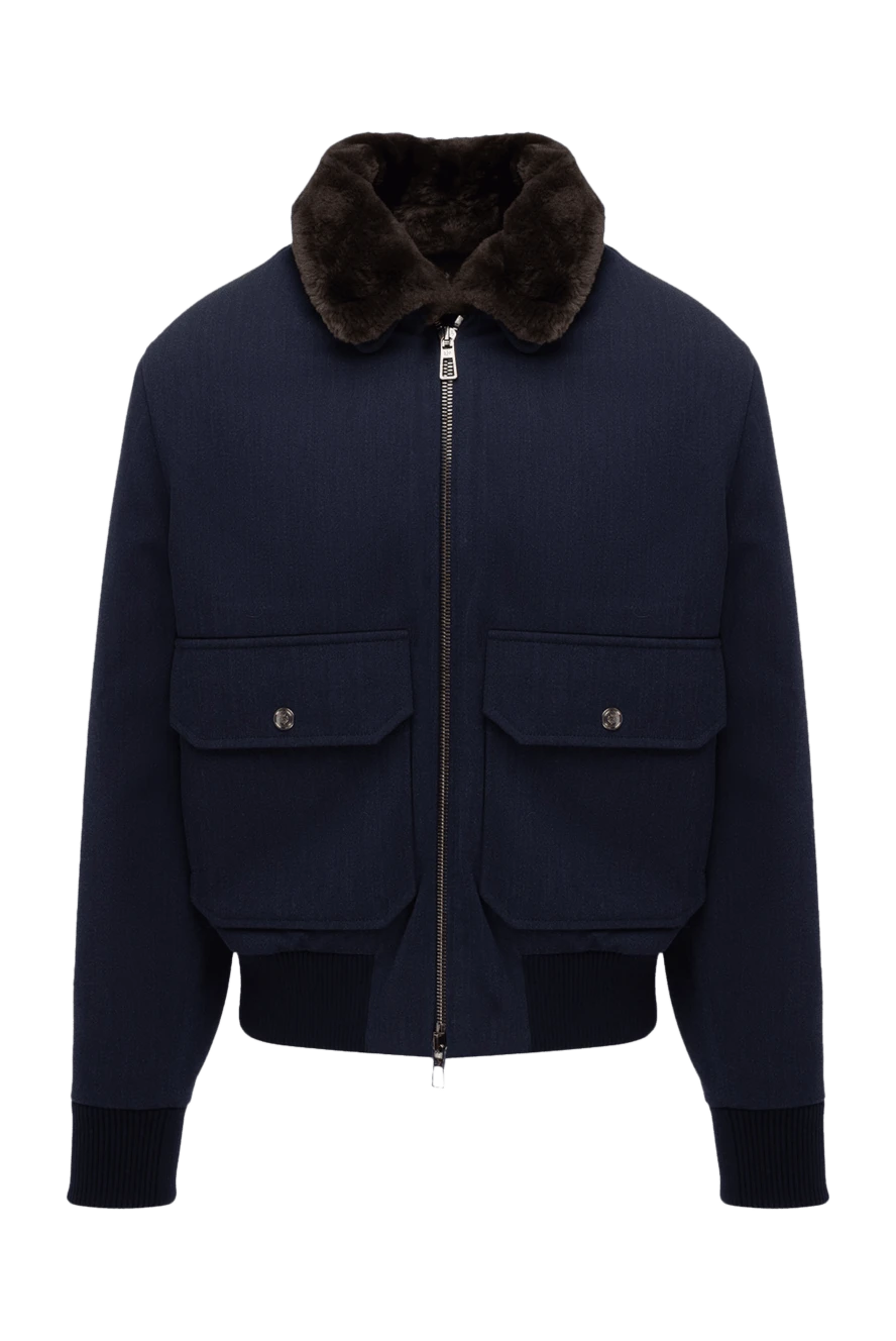 Loro Piana куртка из шерсти синяя мужская 174617 - фото 1