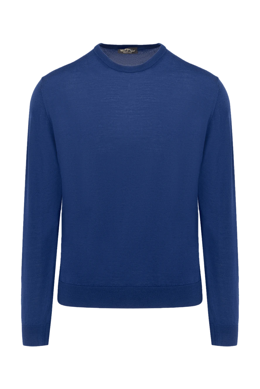 Cesare di Napoli men's blue long sleeve woolen jumper 174803 - photo 1