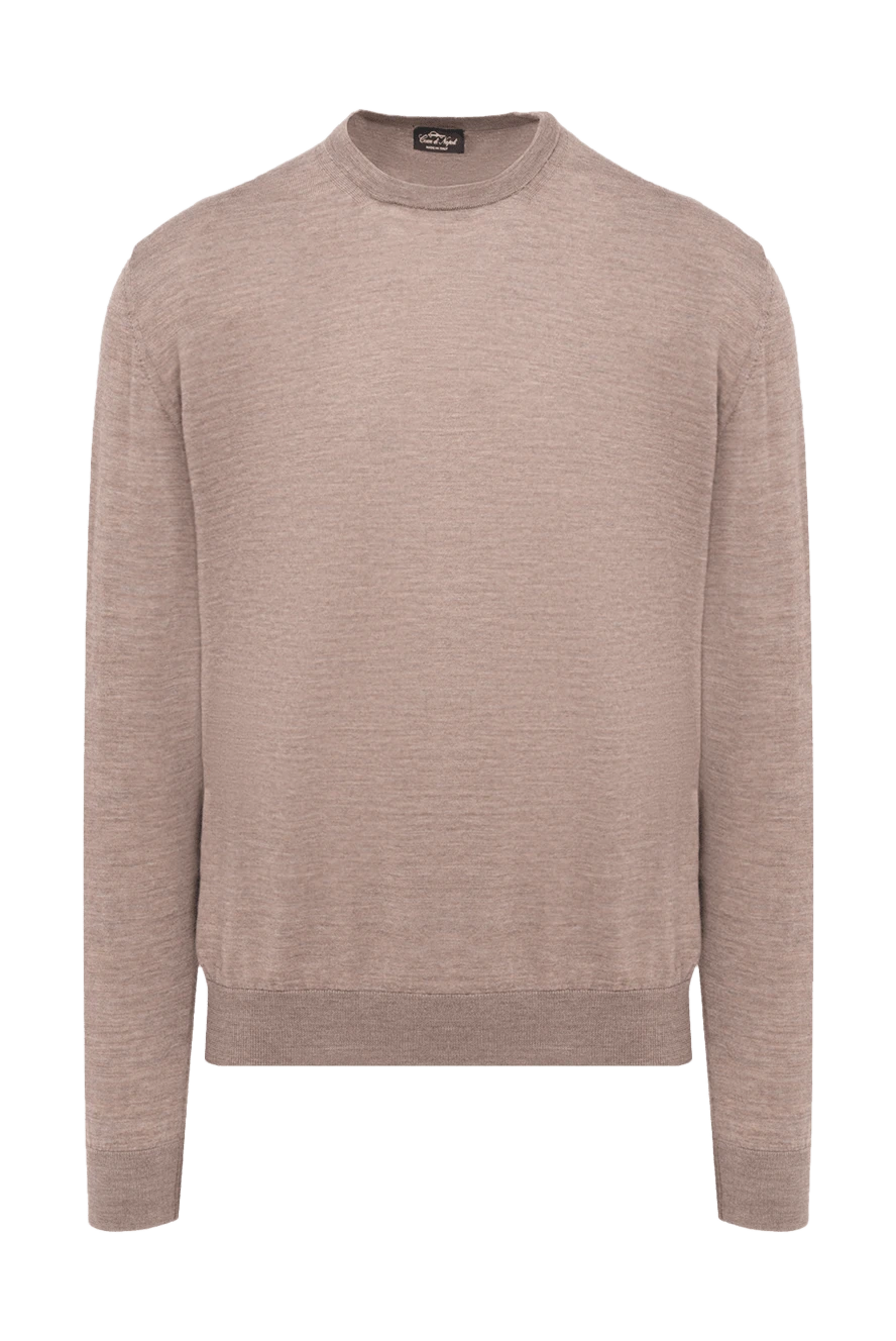 Cesare di Napoli long sleeve woolen jumper for men beige 174820 - photo 1